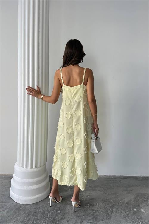 Dipmoda kadın fisto dokulu salaş kesim yazlık elbise DPG098