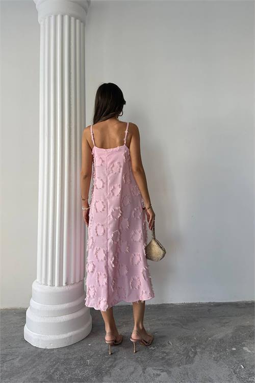 Dipmoda kadın fisto dokulu salaş kesim yazlık elbise DPG098