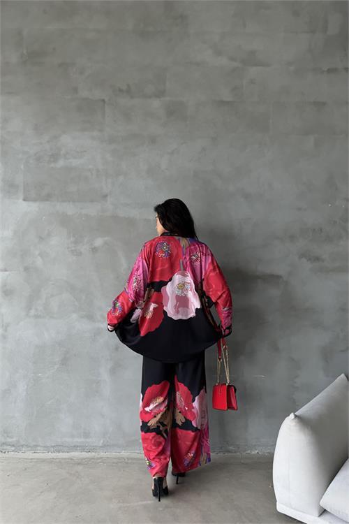 Dipmoda kadın jessica kumaş pantolon gömlek ikili takım DPMS42100