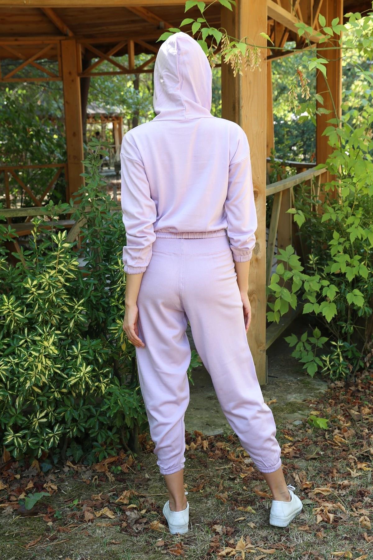 Dipmoda Kadın Kapüşonlu Triko İkili Takım DPNB7058