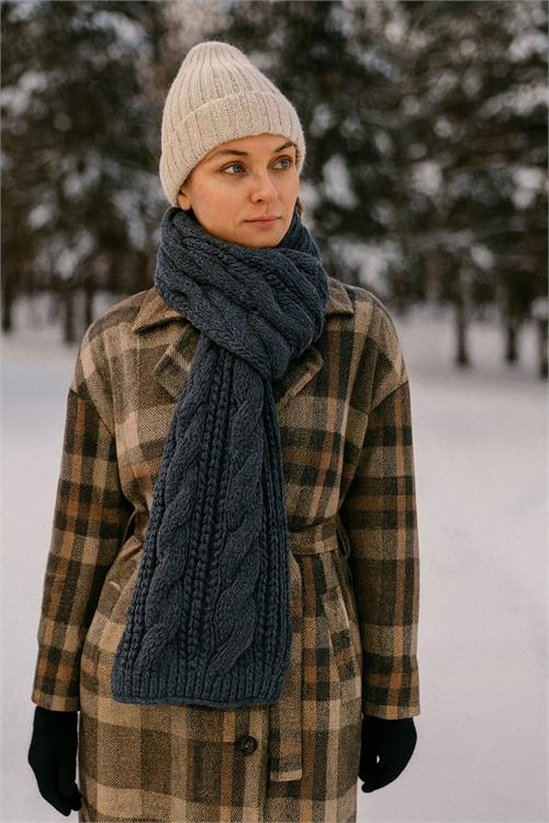 Dipmoda kadın kışlık kalın dokulu örme atkı DPAKS050