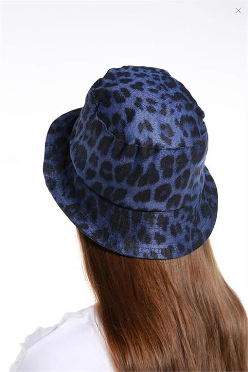 Dipmoda kadın leopar desenli balıkçı şapka DPAKS019