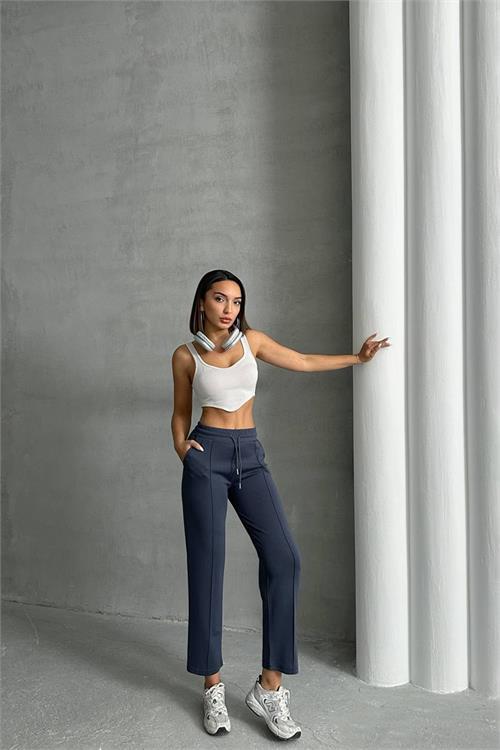 Dipmoda kadın likralı modal kumaş çımalı binici pantolon DPNBG064