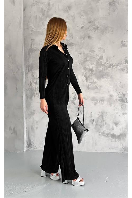 Dipmoda kadın likralı pantolon gömlek alt üst takım DPNBKKLF2050