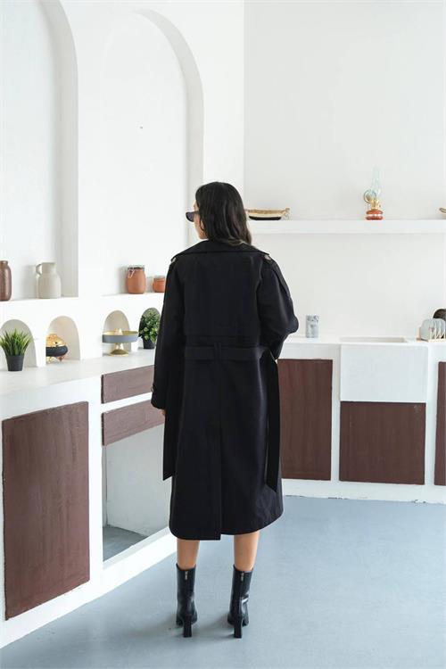 Dipmoda kadın mevsimlik tam boy trençkot DPMYLK33