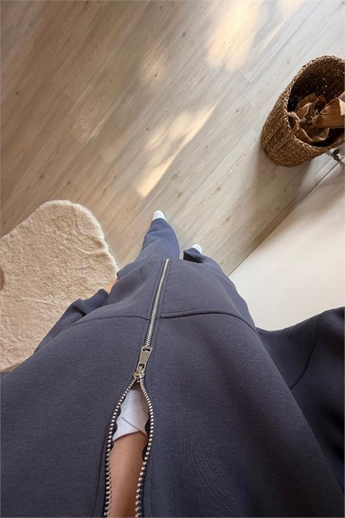 Dipmoda kadın oversize 3 iplik cepli eşofman takımı NM029