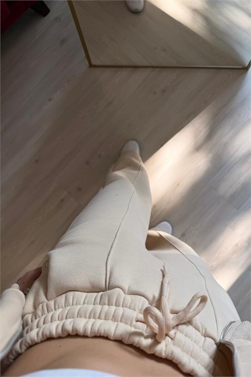 Dipmoda kadın oversize 3 iplik cepli eşofman takımı NM029