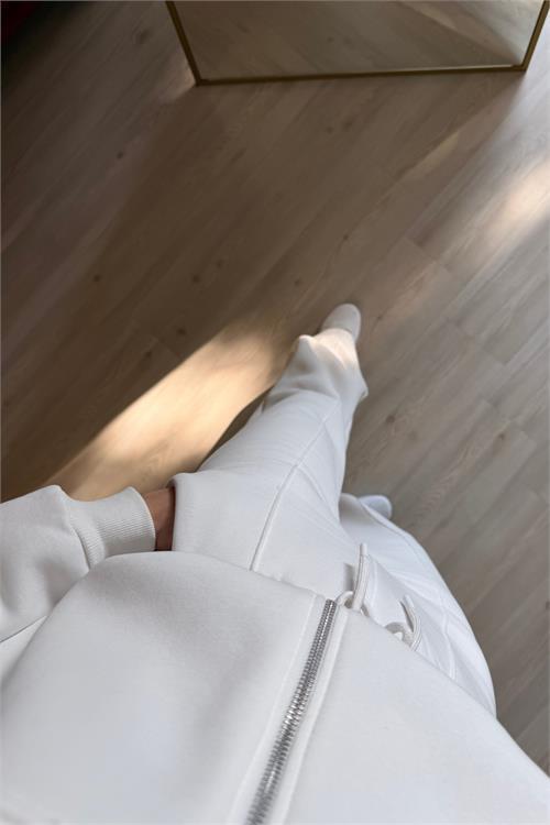 Dipmoda kadın oversize 3 iplik cepli eşofman takımı NM029