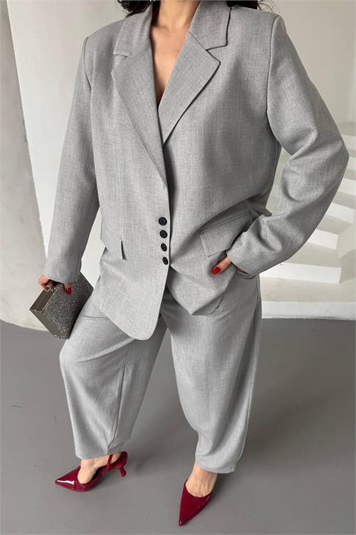 Dipmoda kadın oversize pantolon ceket takım DPMYLK28