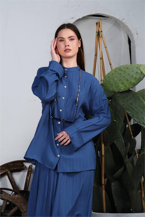 Dipmoda kadın pamuk gömlek etek alt üst takım DPNBDM8000