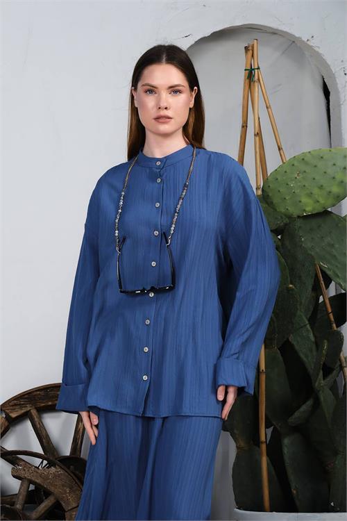 Dipmoda kadın pamuk gömlek etek alt üst takım DPNBDM8000