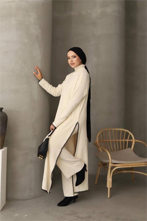 Dipmoda kadın pantolon tunik ikili tesettür takım NMS020 