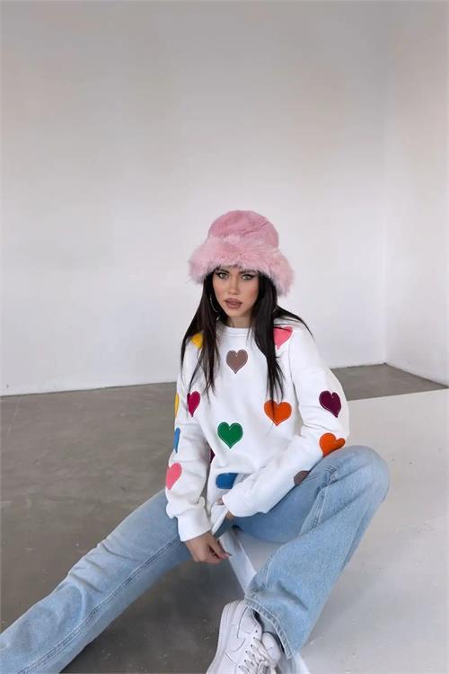 Dipmoda kadın pembe peluş kalpak şapka DPAKS001