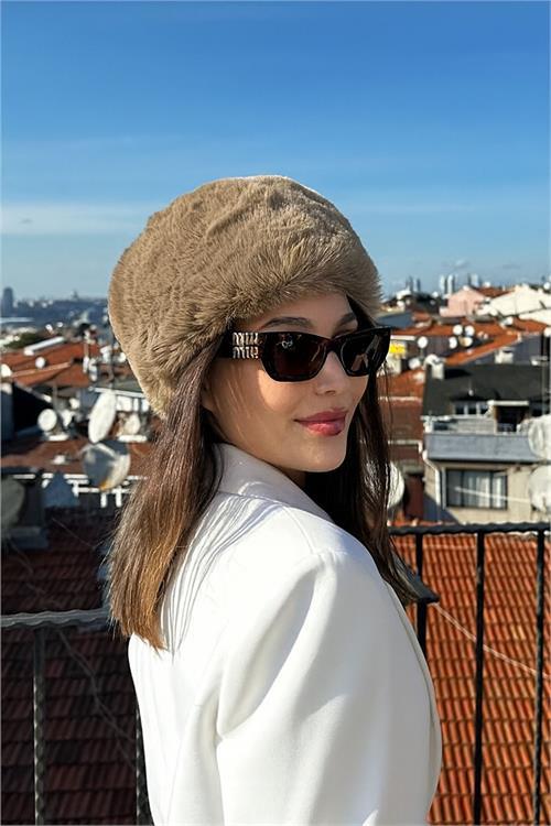 Dipmoda kadın suni kürk rus slav kalpak şapka DPAKS004
