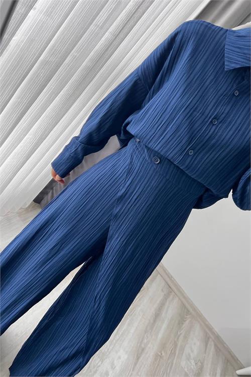 Dipmoda kadın tunik pantolon ikili tesettür takım DPNMS052