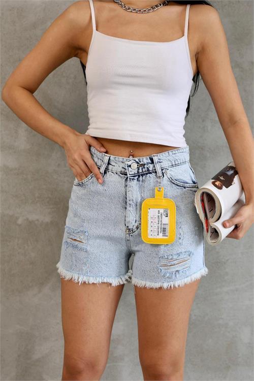 Dipmoda kadın yazlık mini denim şort DPLYN02