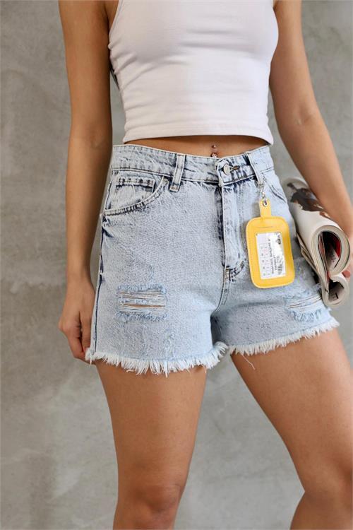 Dipmoda kadın yazlık mini denim şort DPLYN02