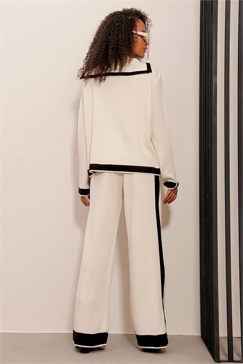 Dipmoda kadın yeni sezon pantolonlu triko takım PRML09 