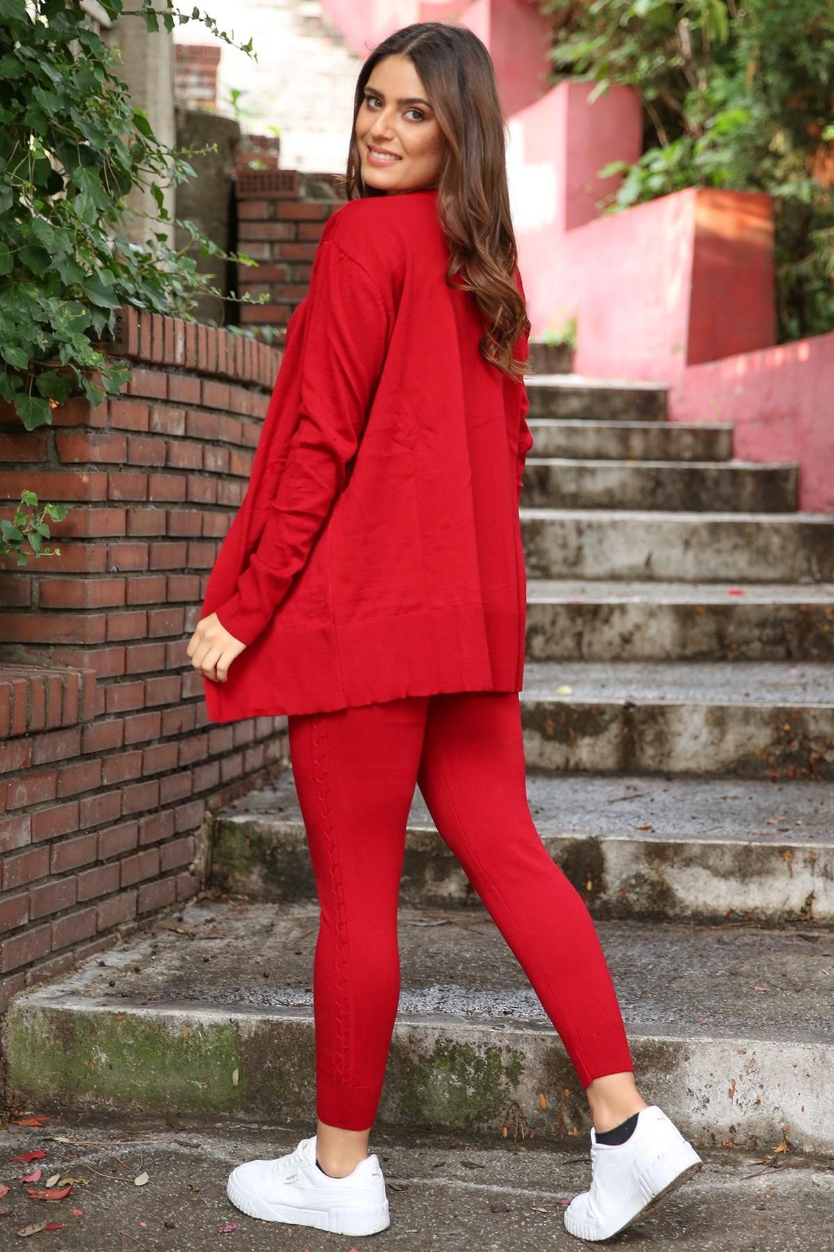 Dipmoda Kadın Yeni Sezon Üçlü Triko Takım DPNB7055