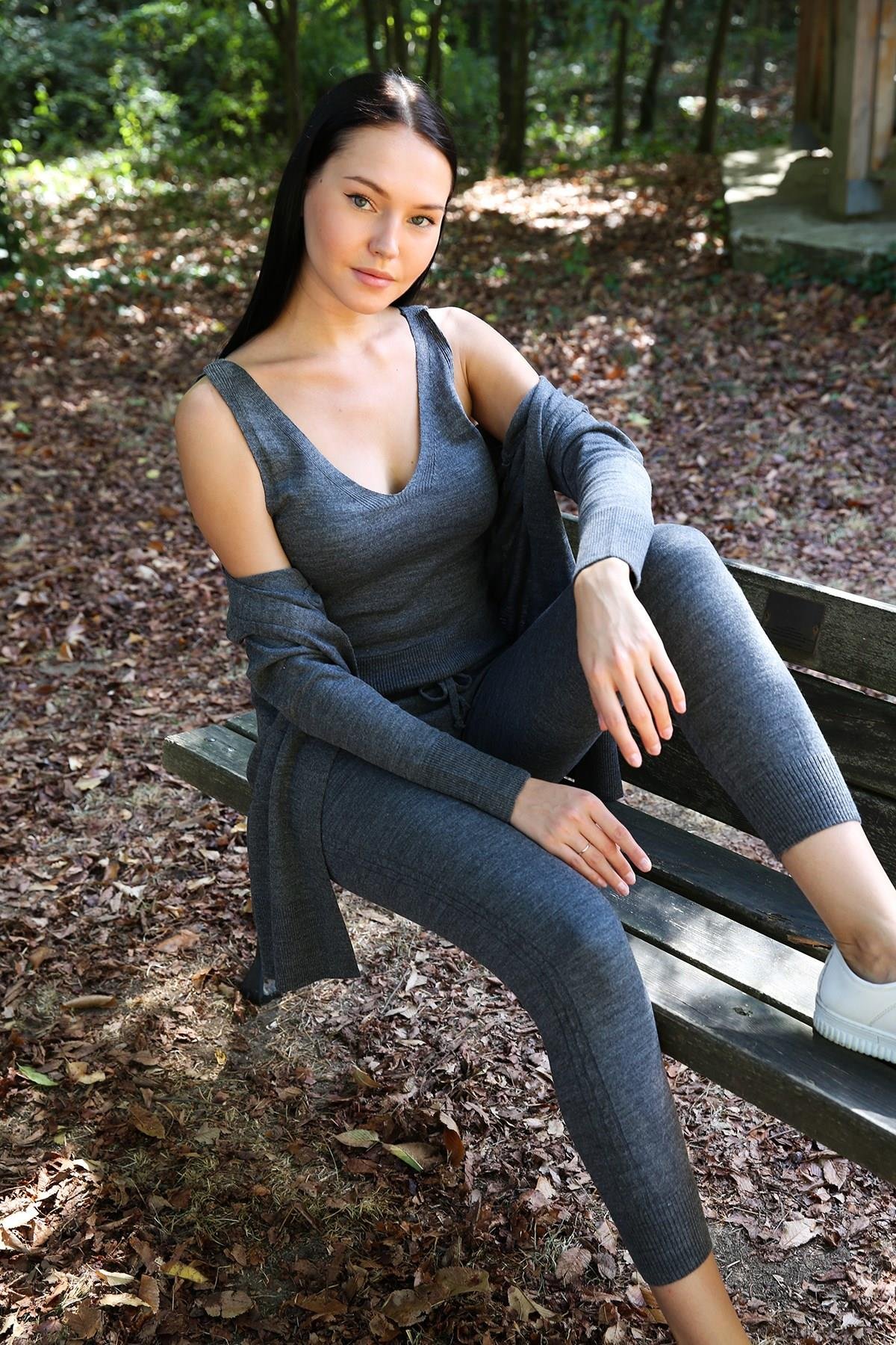 Dipmoda Kadın Yeni Sezon Üçlü Triko Takım DPNB7055