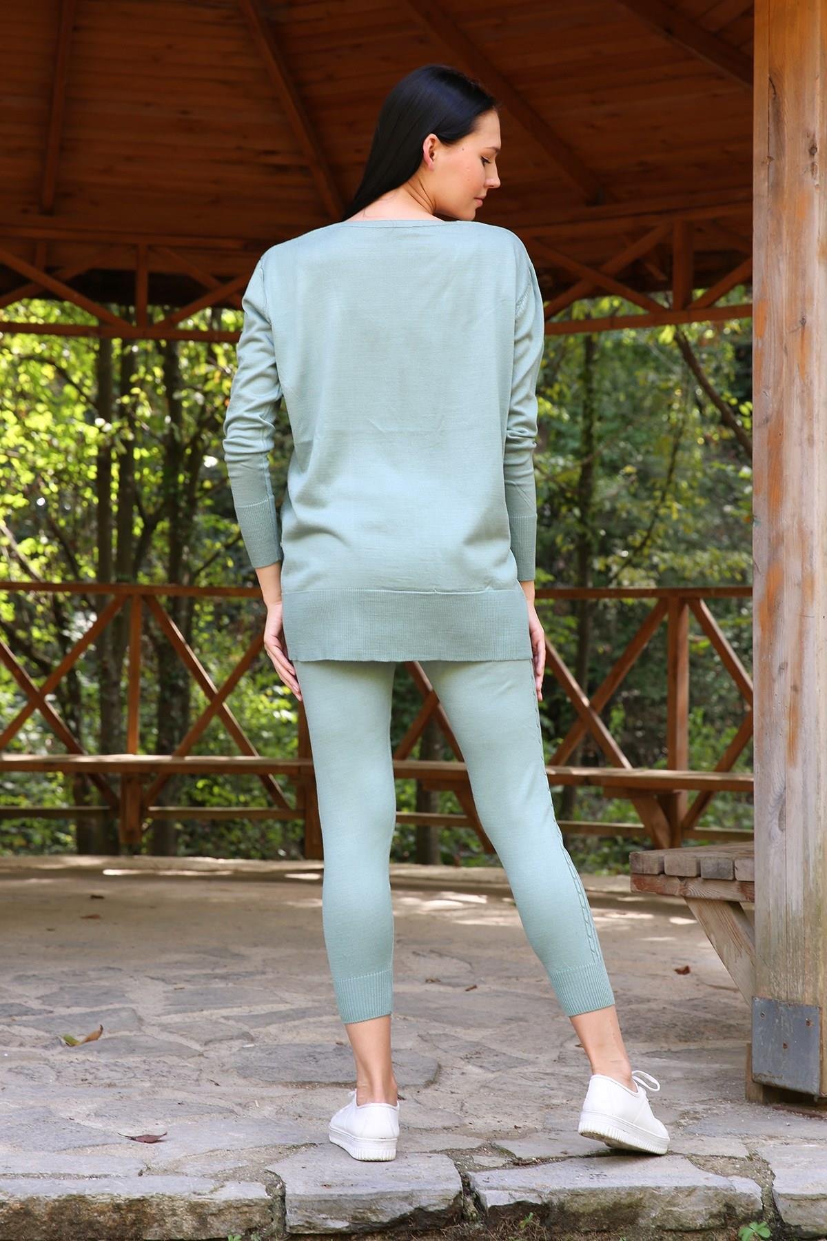 Dipmoda Kadın Yeni Sezon Üçlü Triko Takım DPNB7055