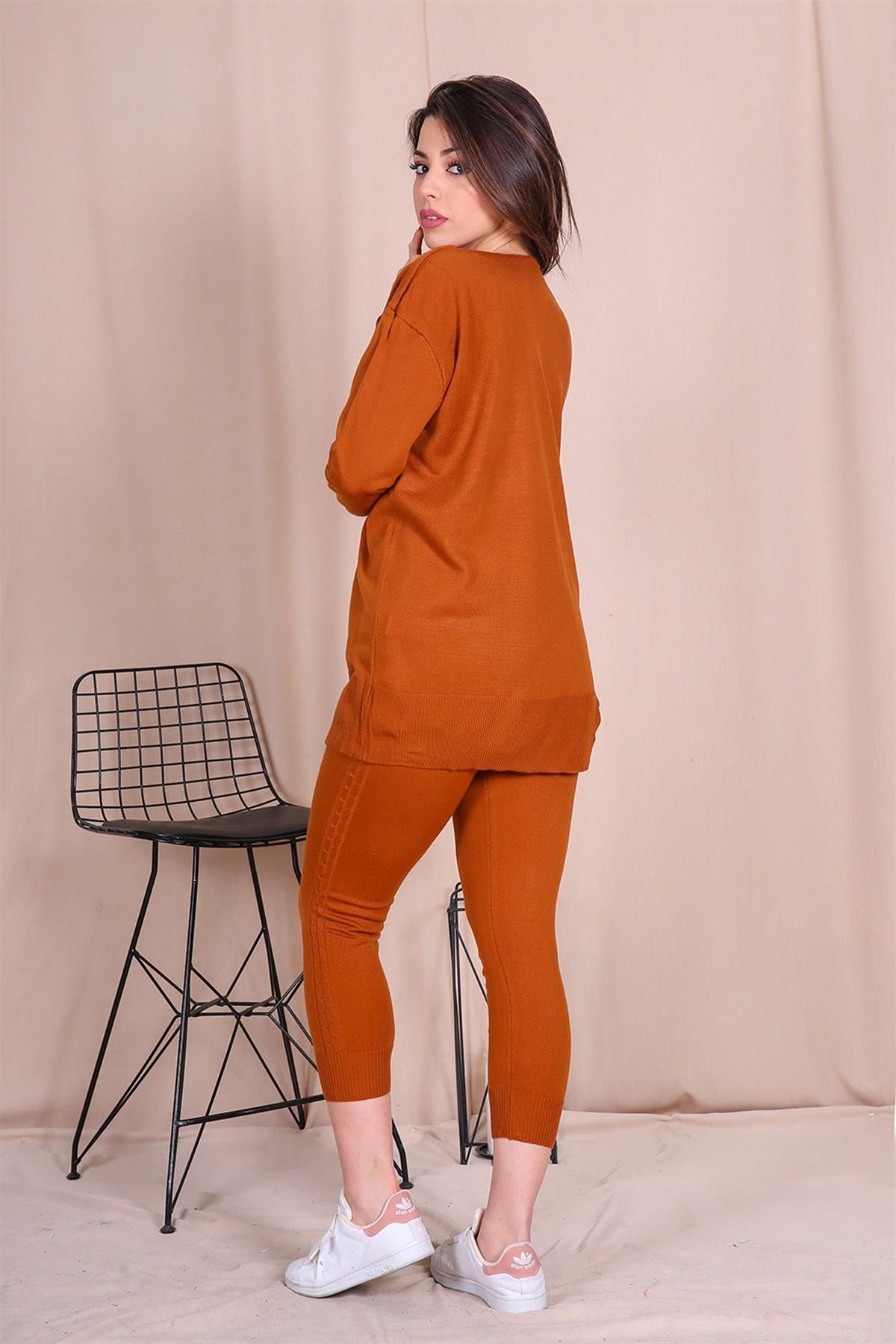 Dipmoda Kadın Yeni Sezon Üçlü Triko Takım DPNB7055