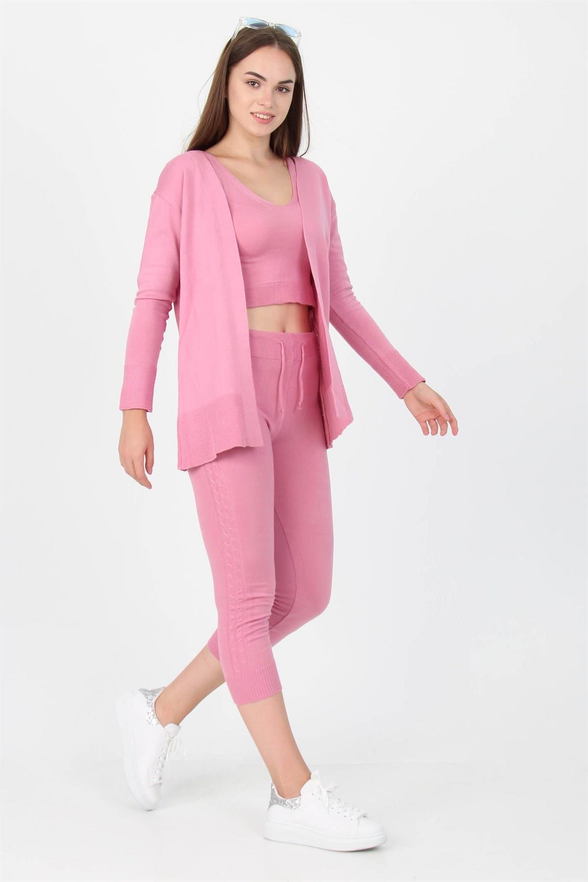 Dipmoda Kadın Yeni Sezon Üçlü Triko Takım DPNB7055