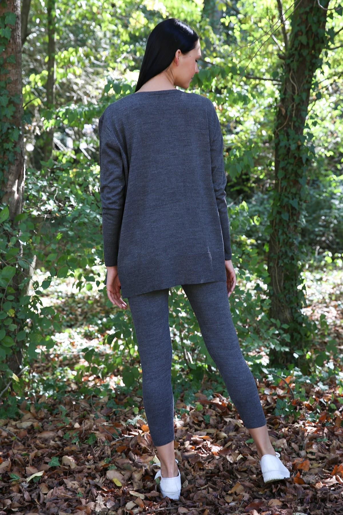 Dipmoda Kadın Yeni Sezon Üçlü Triko Takım DPNB7055