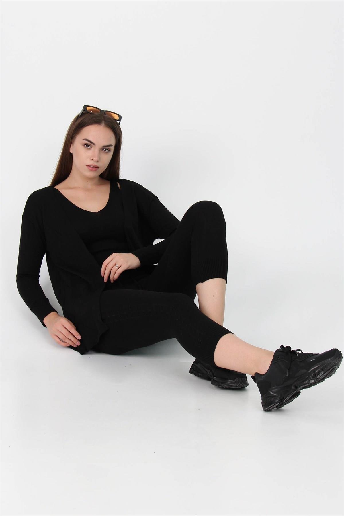 Dipmoda Kadın Yeni Sezon Üçlü Triko Takım DPNB7055