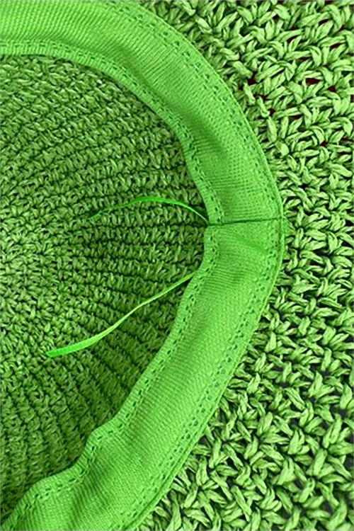 Dipmoda kadın yeşil hasır şapka DPMHT03