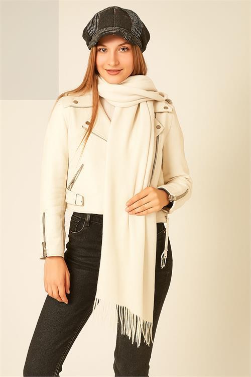 Dipmoda kadın yumuşak dokulu püsküllü şal DPAKS045