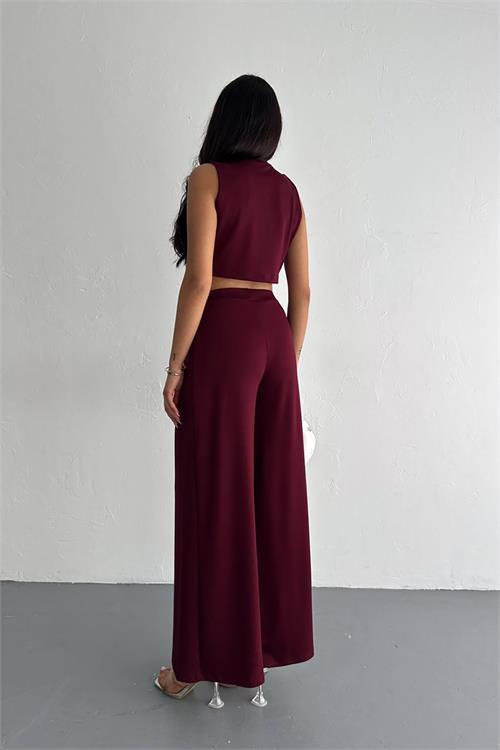 Dipmoda kadın yumuşak dokulu yelek pantolon takım DPK052