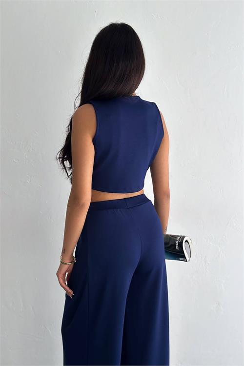 Dipmoda kadın yumuşak dokulu yelek pantolon takım DPK052