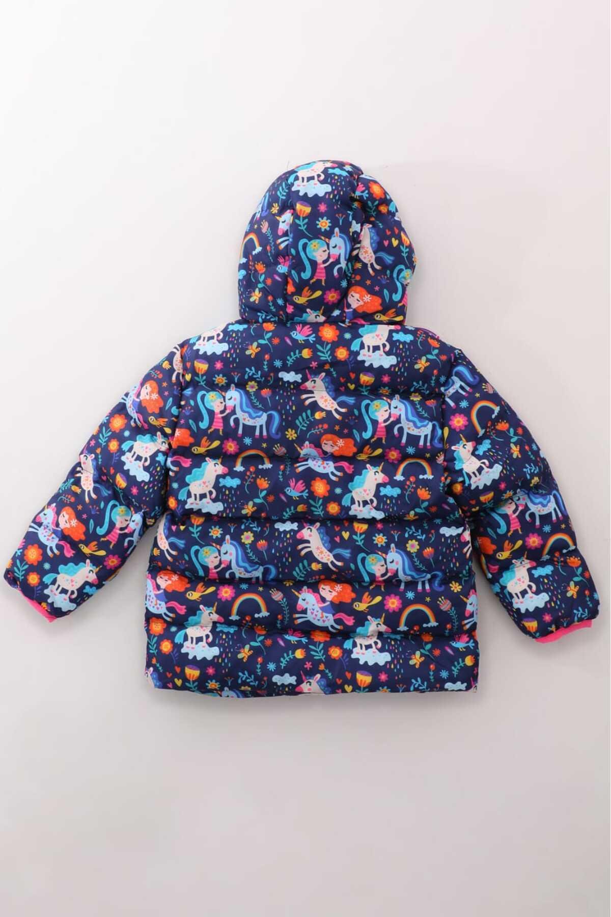 Kız Erkek Çocuk Dijital Baskılı İç Polarlı Kışlık Mont DPRBC002