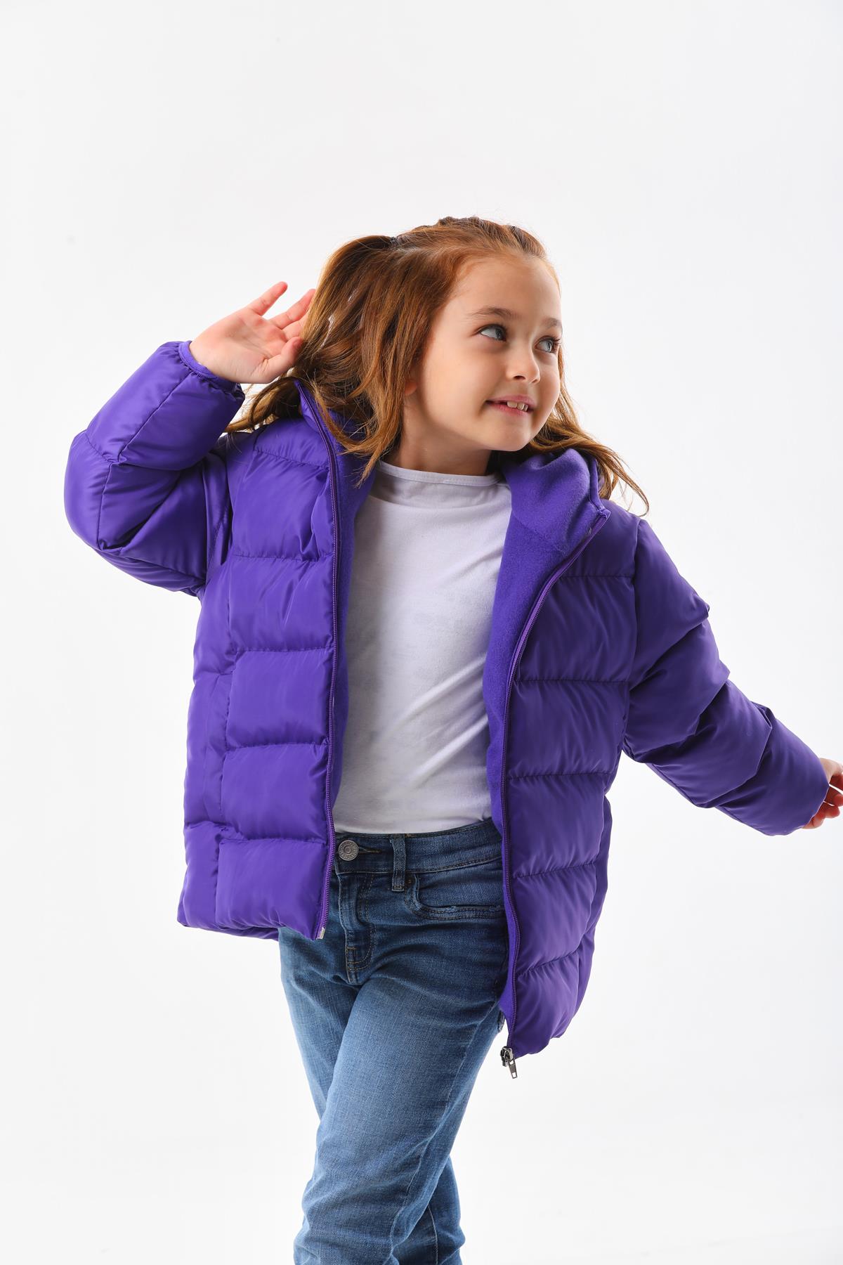 Kız Erkek Çocuk Su Geçirmez İç Polarlı Kışlık Mont & Kaban DPRBC008