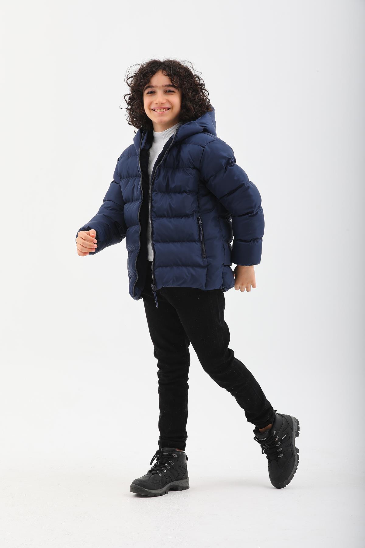 Kız Erkek Çocuk Su Geçirmez İç Polarlı Kışlık Mont & Kaban DPRBC015