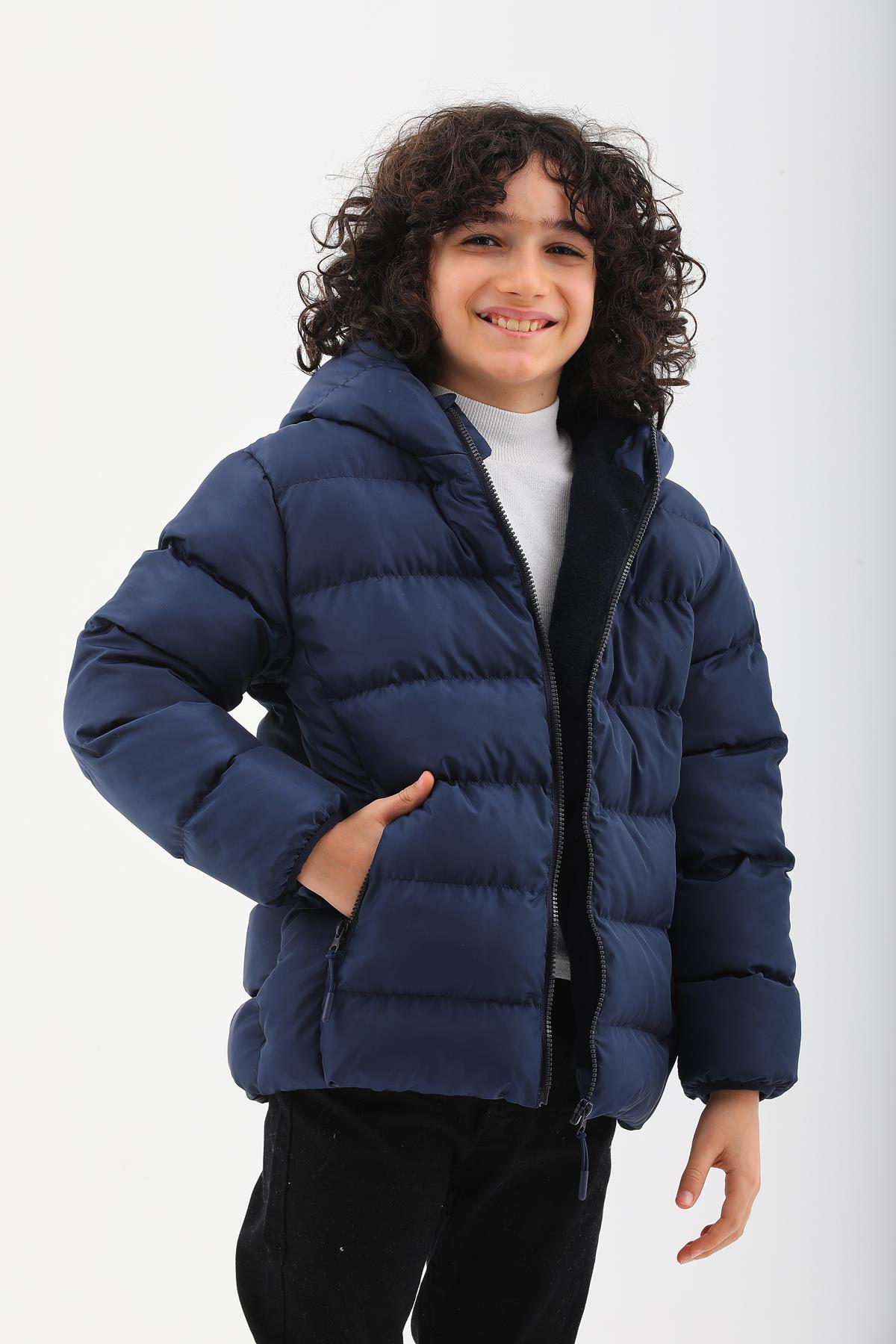 Kız Erkek Çocuk Su Geçirmez İç Polarlı Kışlık Mont & Kaban DPRBC015