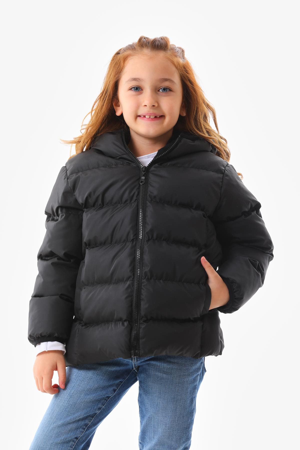 Kız Erkek Çocuk Su Geçirmez İç Polarlı Şişme Mont DPRBC008