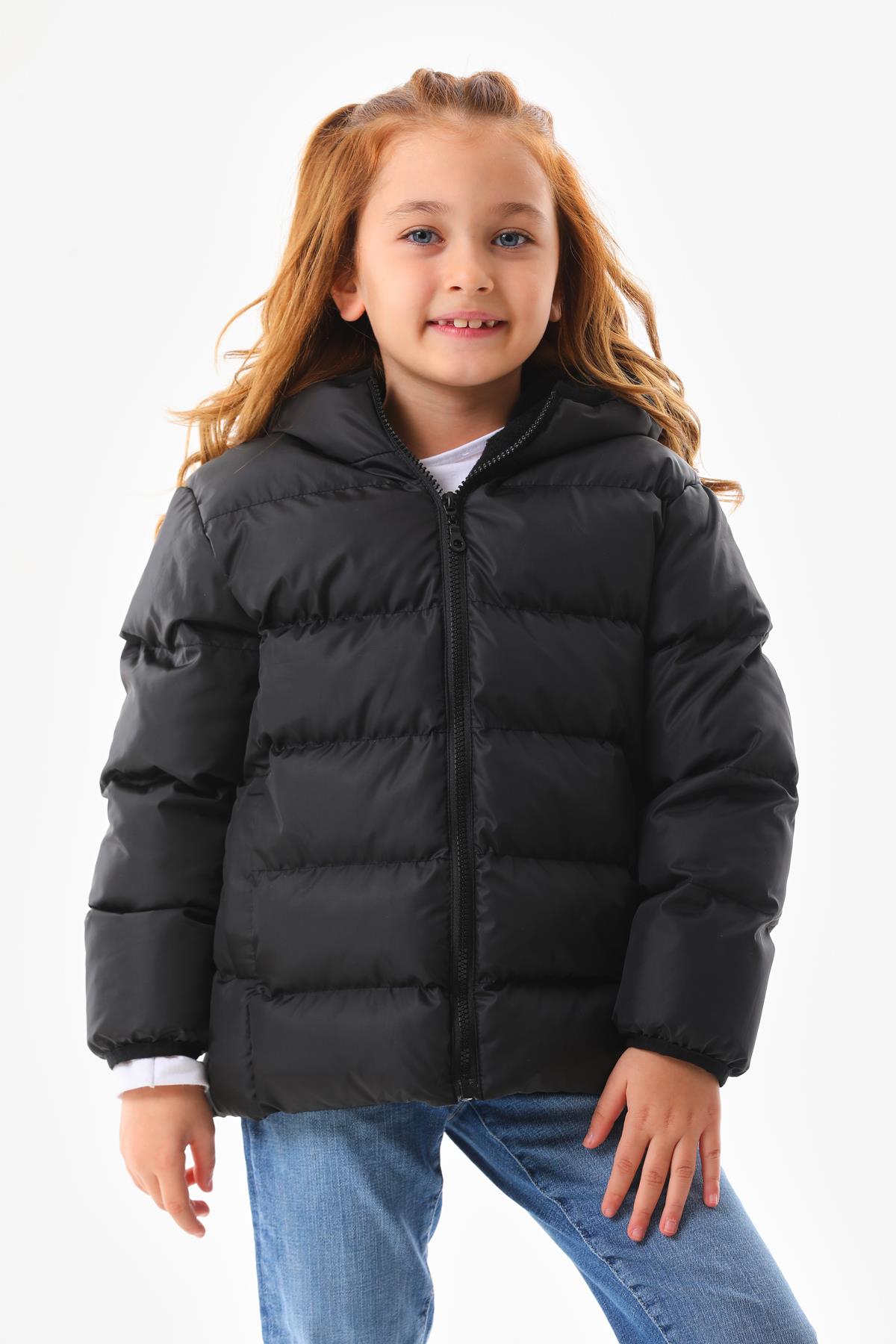 Kız Erkek Çocuk Su Geçirmez İç Polarlı Şişme Mont DPRBC008