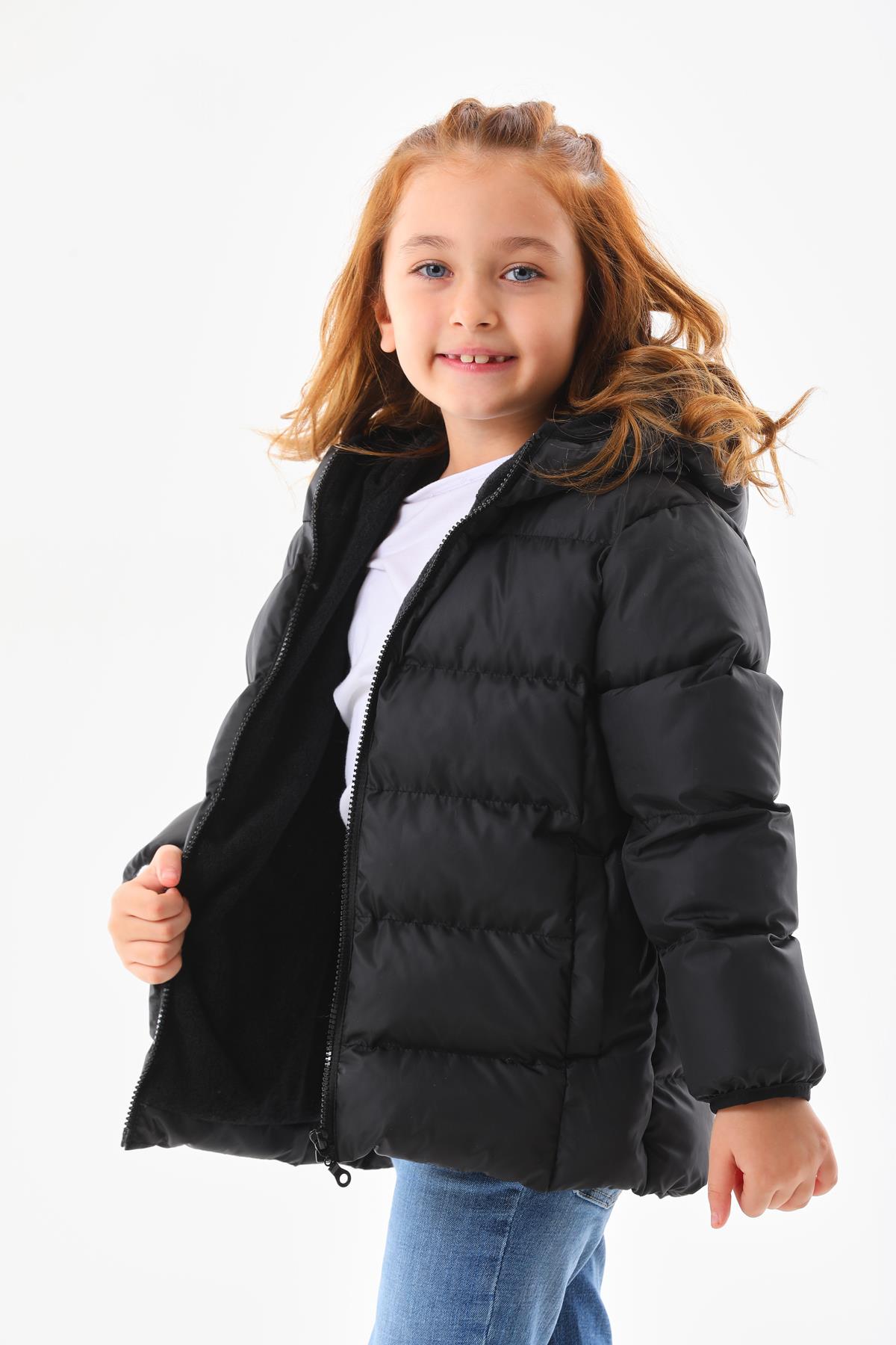 Kız Erkek Çocuk Su Geçirmez İç Polarlı Şişme Mont DPRBC008