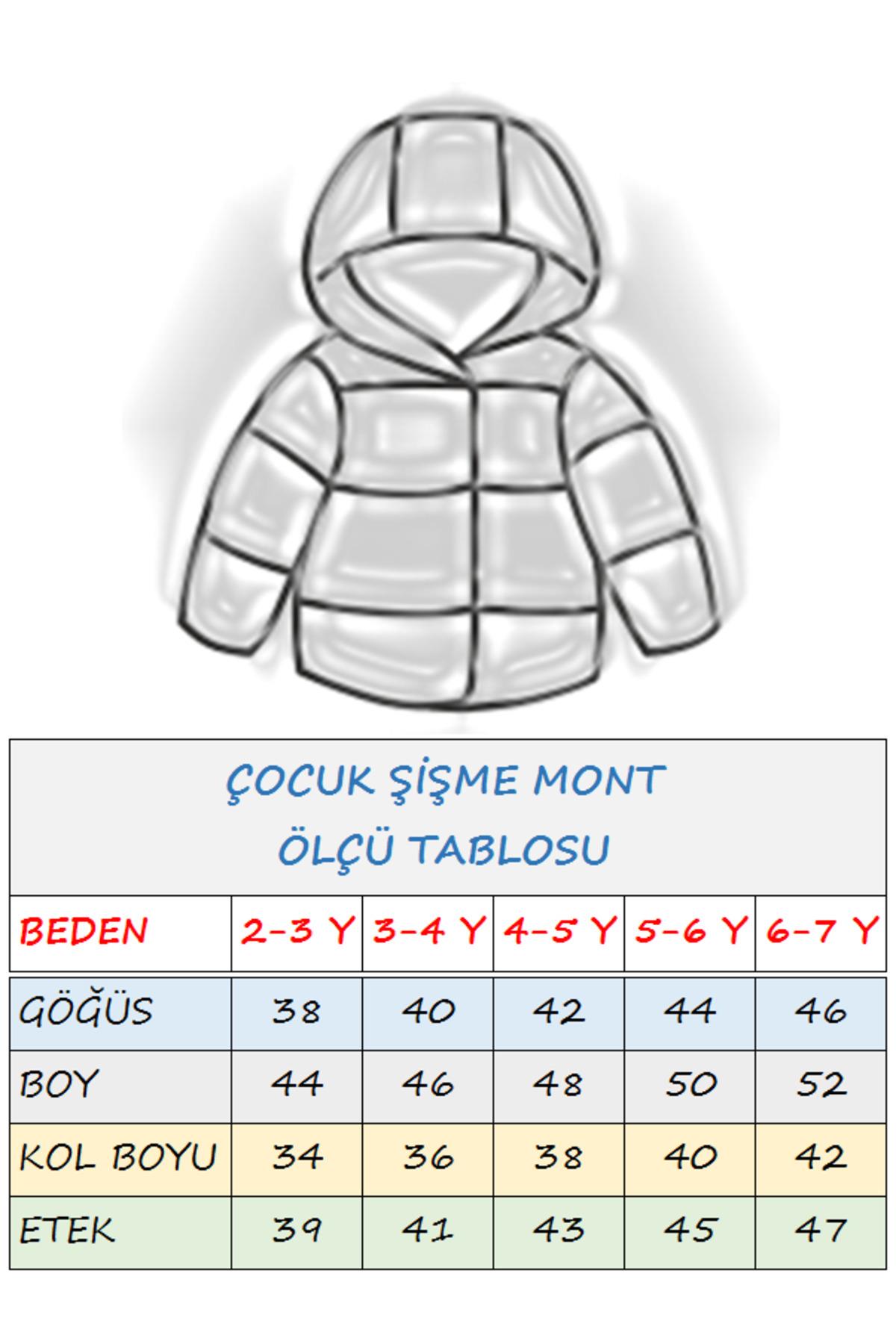 Kız Erkek Çocuk Taş Rengi Robalı Su Geçirmez İç Polarlı Mont DPRBC012