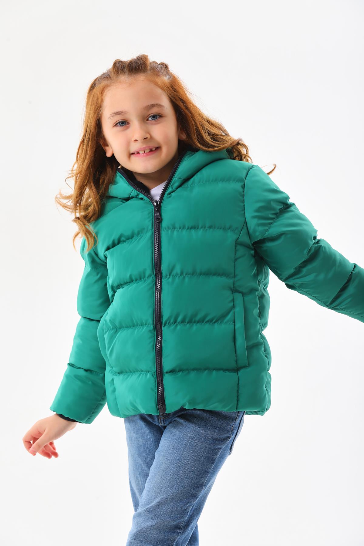 Unisex Çocuk Su Geçirmez İç Polarlı Kışlık Mont & Kaban DPRBC008