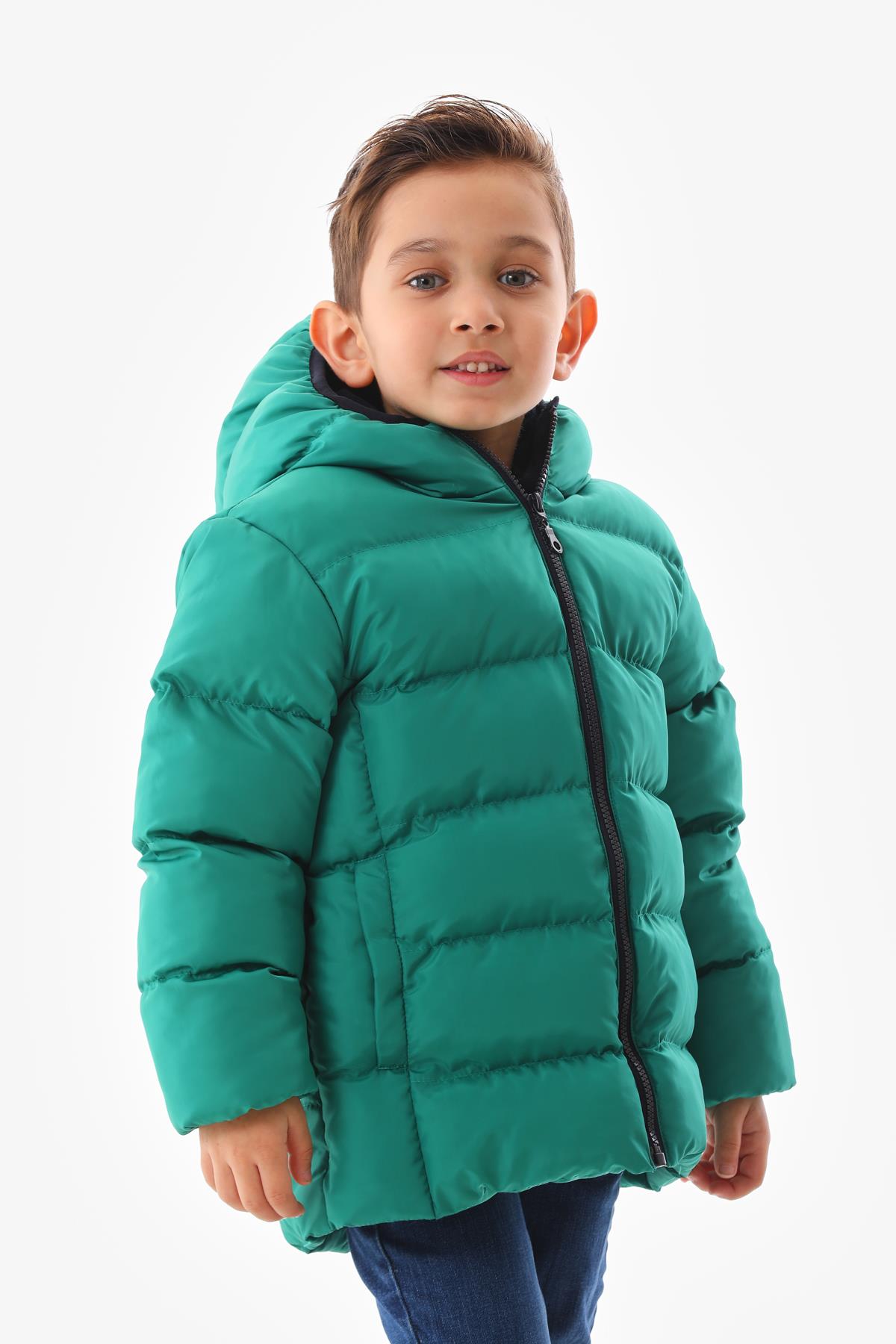 Unisex Çocuk Su Geçirmez İç Polarlı Kışlık Mont & Kaban DPRBC008