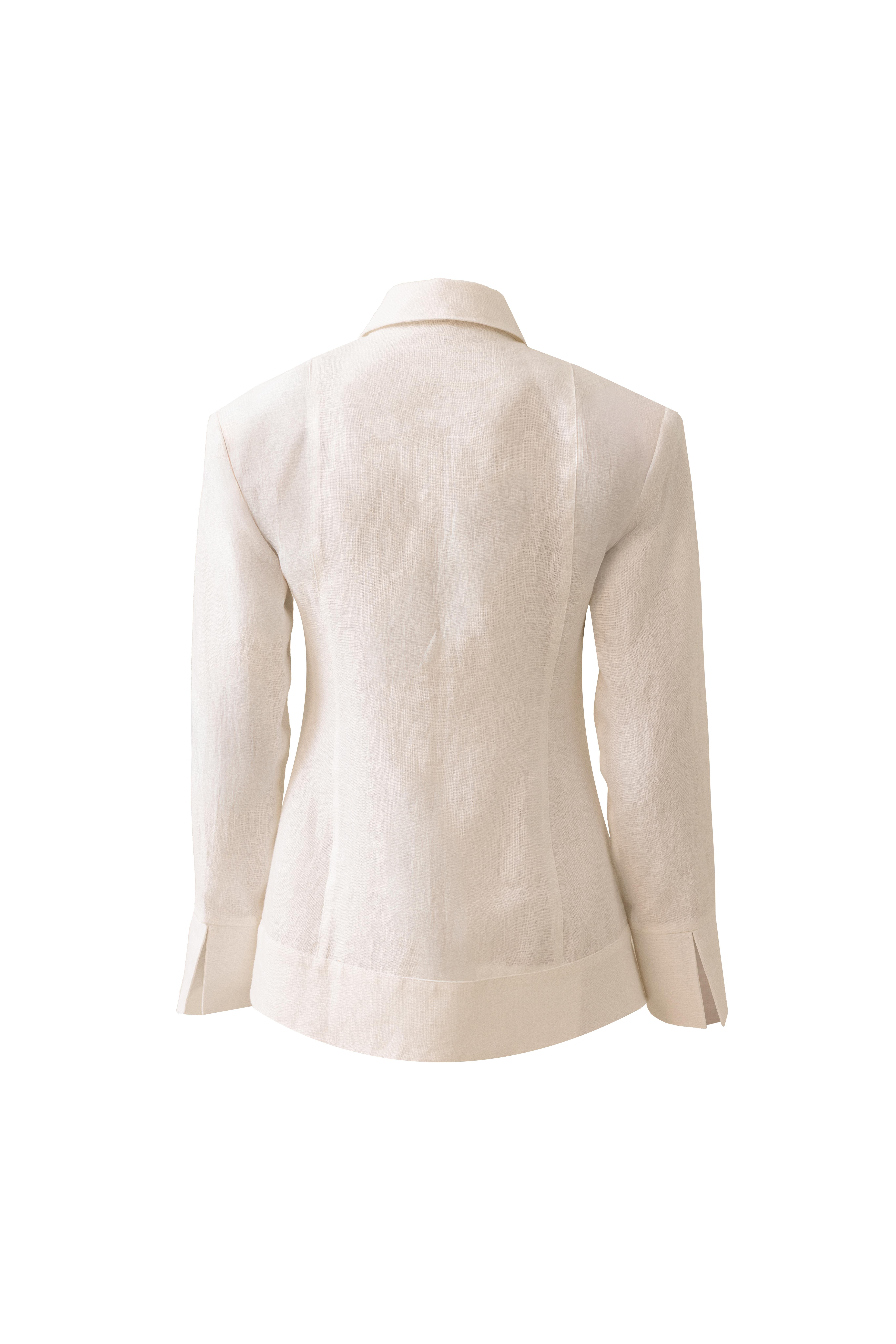 ASTRA LINEN WHITE SHIRT