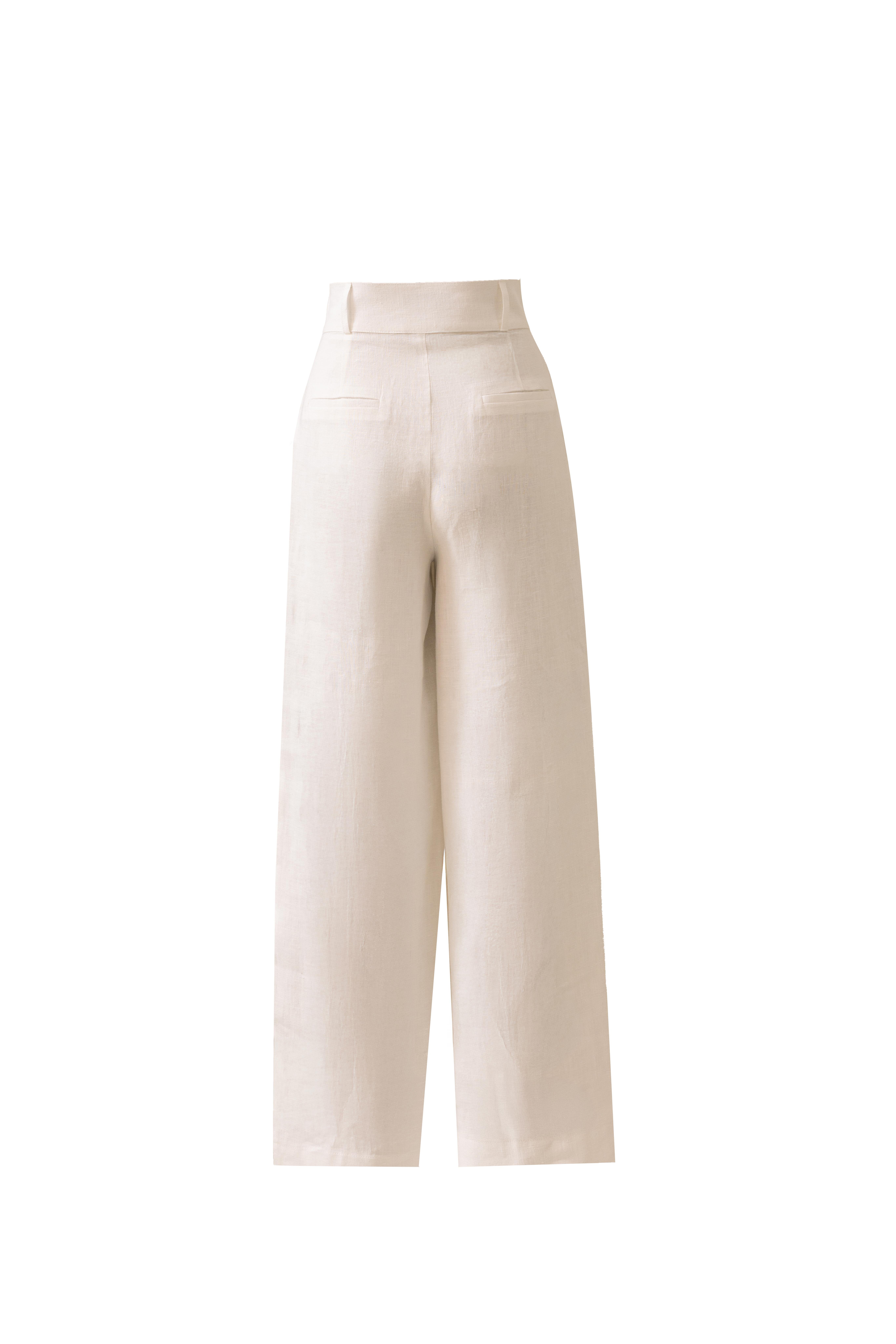 BOHO LINEN WHITE PANT