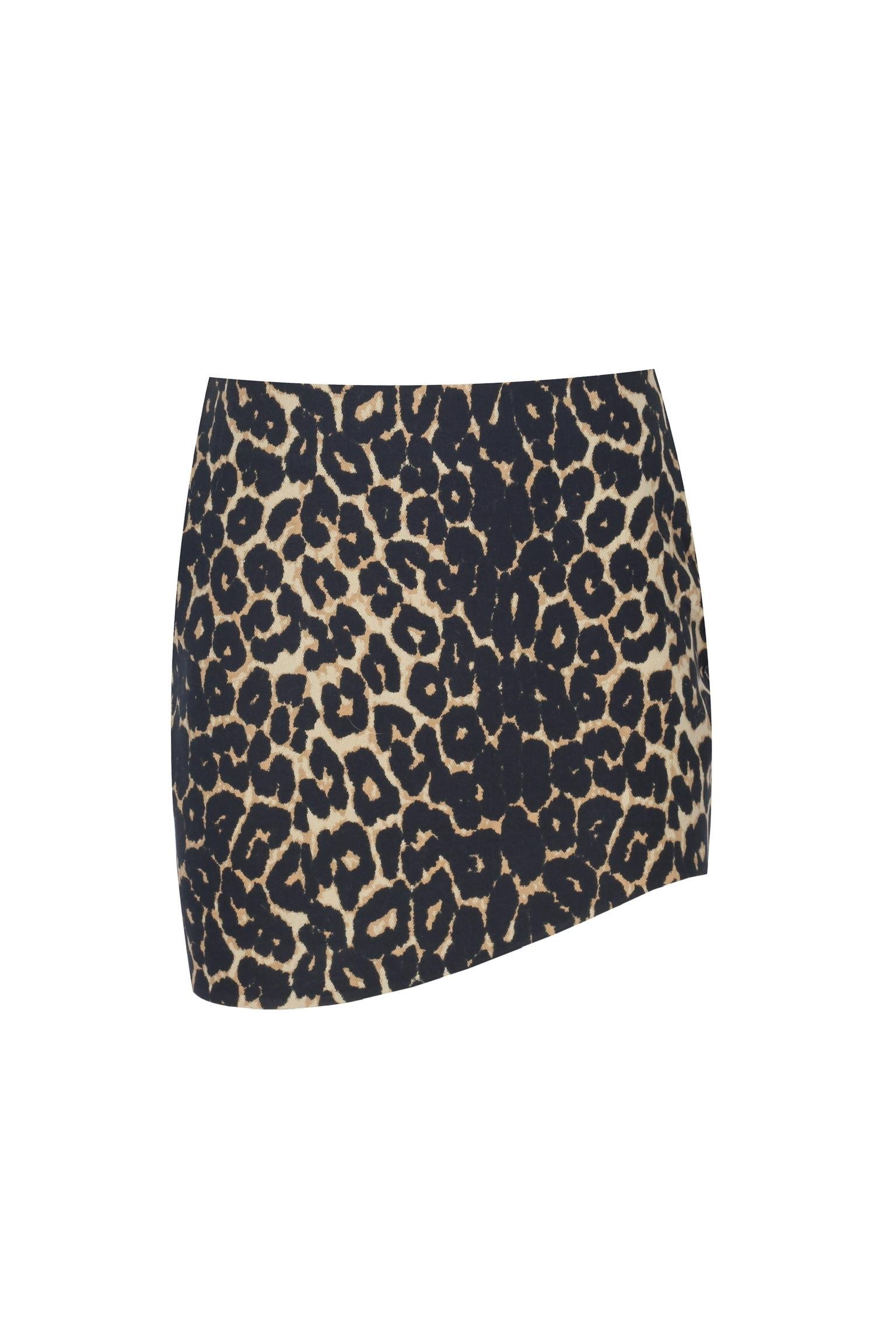 DANY LEOPARD ASSYMETRICAL SKIRT