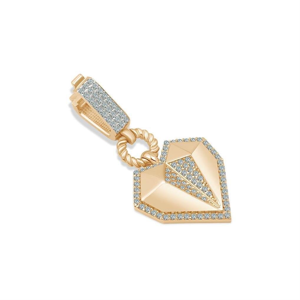 Taşlı Kalp Kolye Ucu Charm