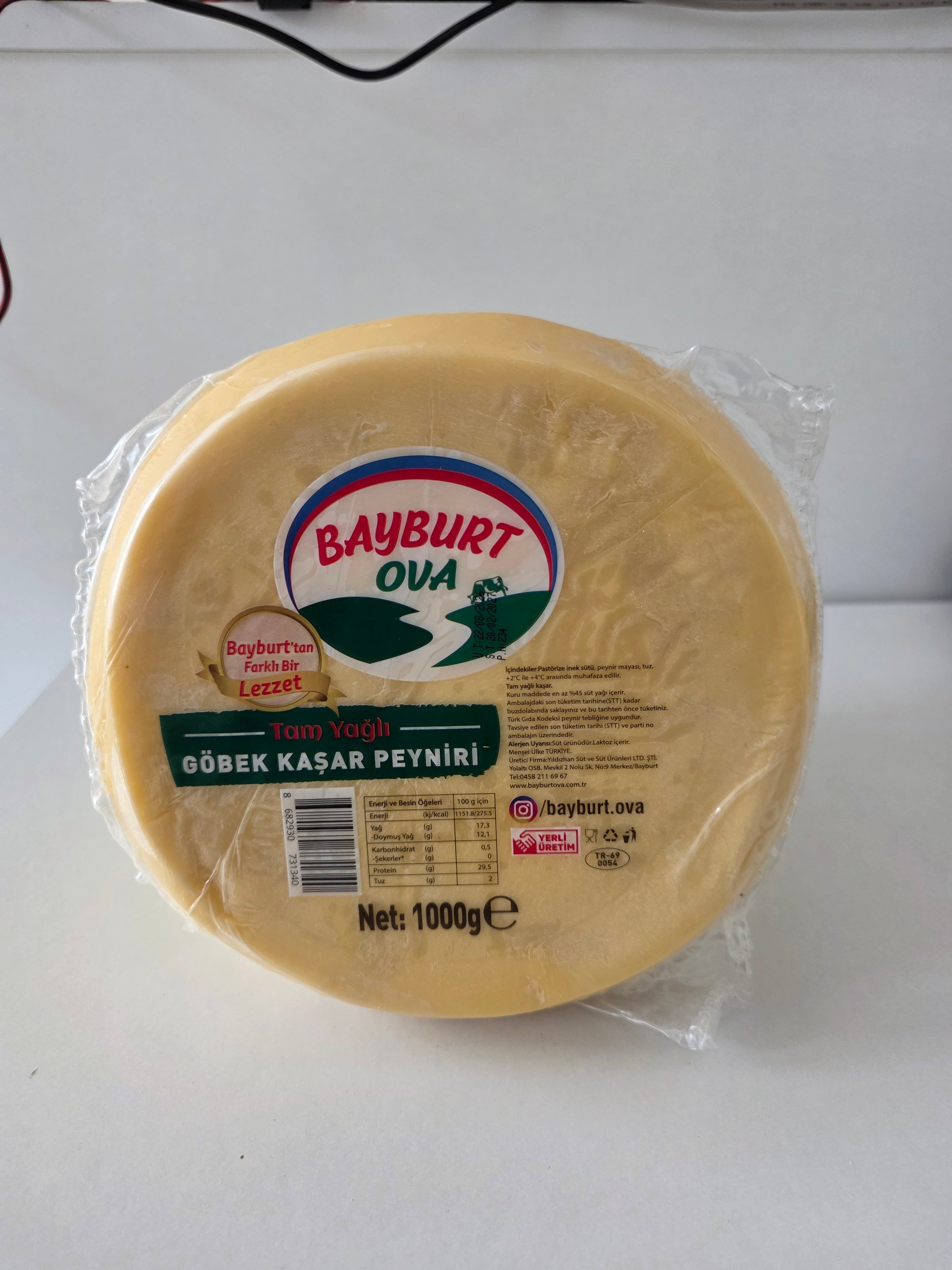 Göbek Kaşar Peyniri 1000g