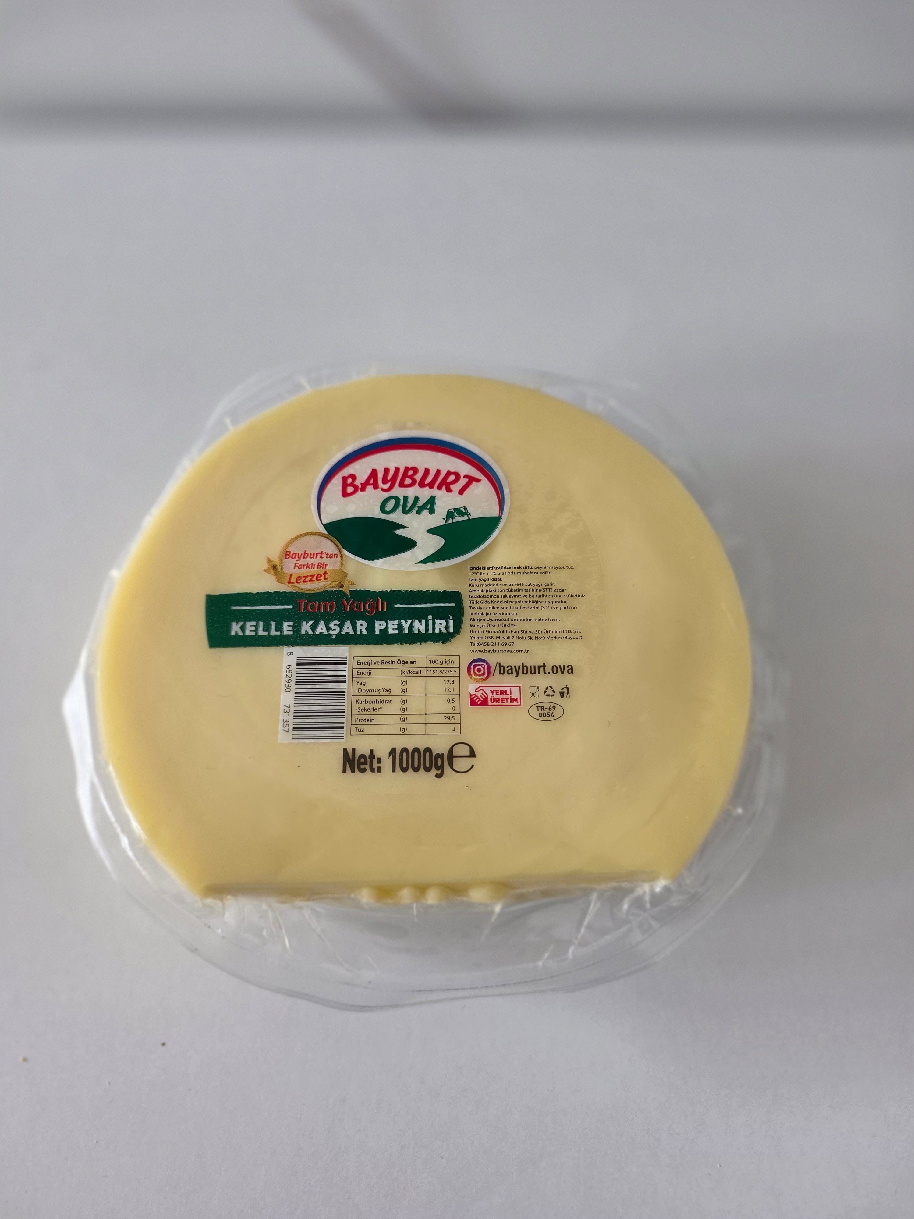 Kelle Kaşar Peyniri 1000g
