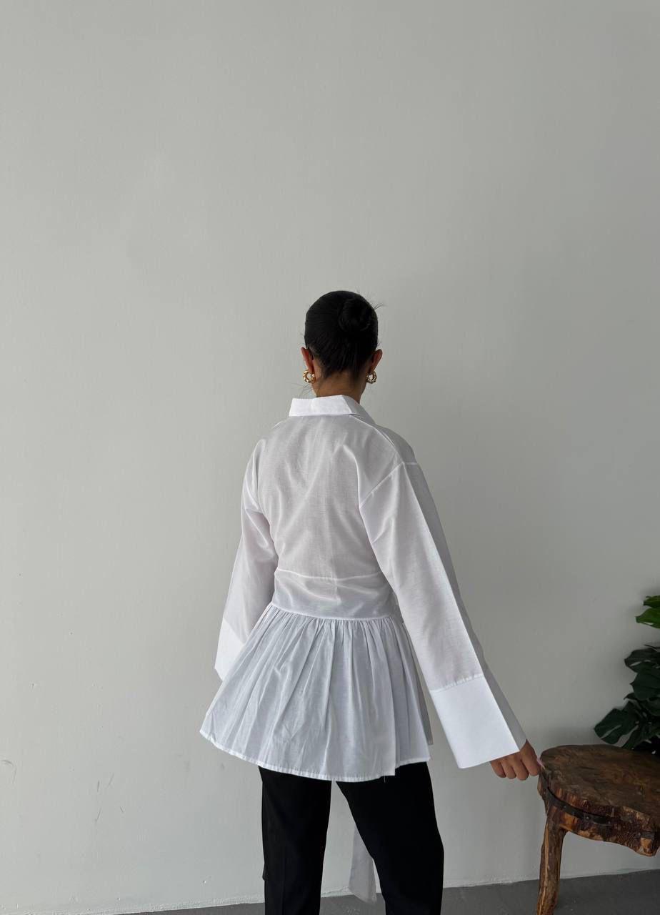 Bağlamalı Gömlek Beyaz